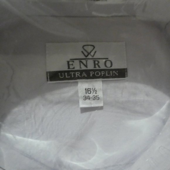 NWT Enro Ultra Poplin Dress Shirt - Picture 3 of 4
